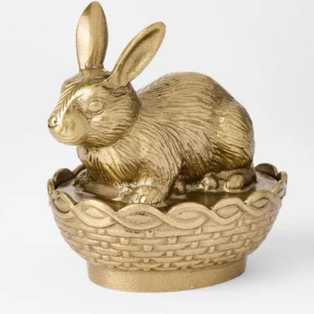 - Studio McGee Cast Metal Bunny Candy‎ Dish NWT